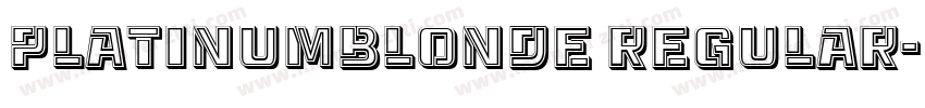 PlatinumBlonde Regular字体转换